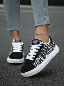 Women's Casual Sports Shoes With Random Geometric Print Pattern, Versatile, Fashionable And Comfortable, Suitable For Outdoor Sports, Hiking, Daily Wear, Unisex Couple Shoes for Sale Australia| New Collection Online| SHEIN Australia